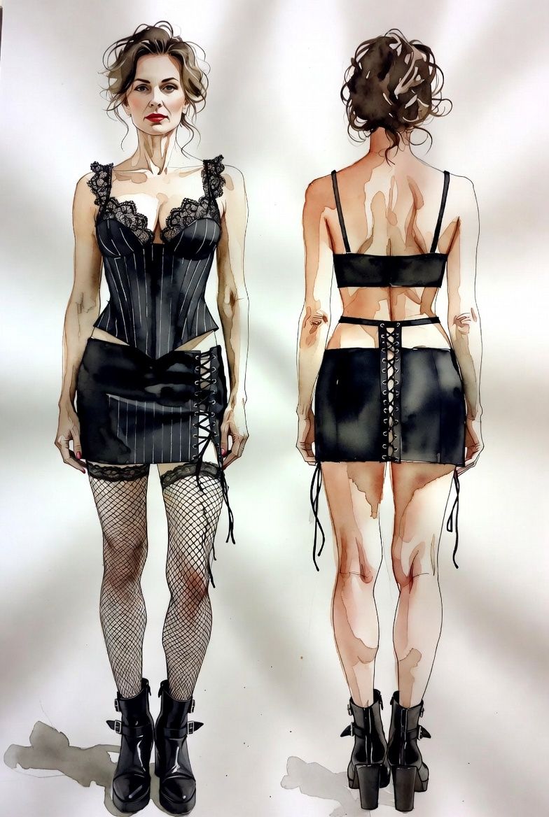AI Generated Illustration Of Outfit Concept